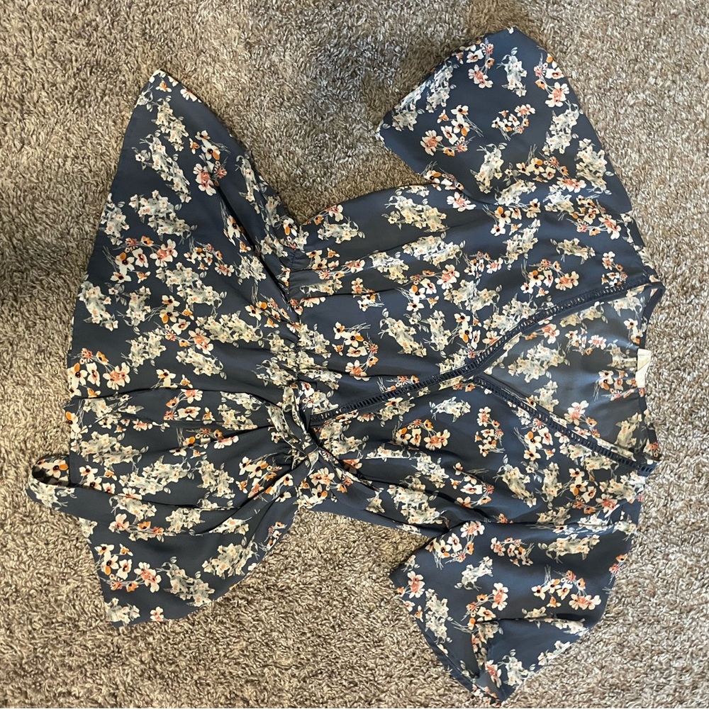 Floral Wrap Top